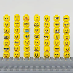 56pcs Doll Head Expression Accessories Small Parts Building Block Toy