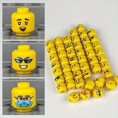 56pcs Doll Head Expression Accessories Small Parts Building Block Toy