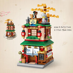 Mini Street View Restaurant Building Blocks Puzzle