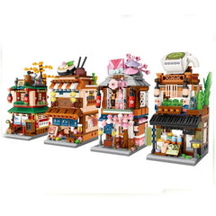 Mini Street View Restaurant Building Blocks Puzzle