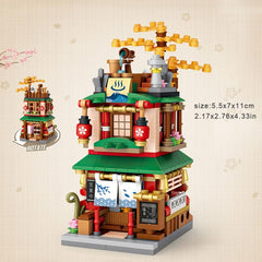 Mini Street View Restaurant Building Blocks Puzzle