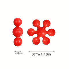 50pcs Single Plum Piece Plastic Interlocking Puzzle Blocks for Boys and Girls