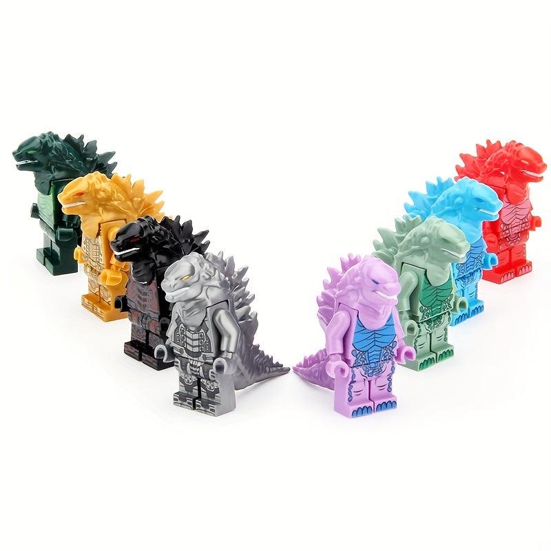 8pcs Set Monster Animals Building Blocks Educational Toys For Kids
