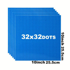 6-Pack 32x32 Points 10' Base Plate Kids Building Blocks DIY Wall Table Plates