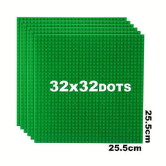 6-Pack 32x32 Points 10' Base Plate Kids Building Blocks DIY Wall Table Plates