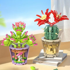 Building Blocks Flower Potted Creative Life Assembled Plants Office Desktop