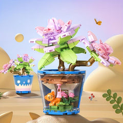 Building Blocks Flower Potted Creative Life Assembled Plants Office Desktop