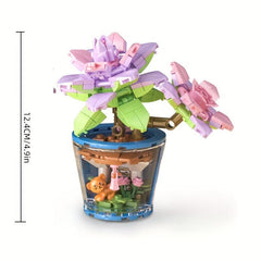 Building Blocks Flower Potted Creative Life Assembled Plants Office Desktop