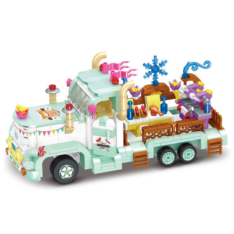 Building Blocks Car Model Mini Bricks Ice Cream Beverage Shark Party 624pcs
