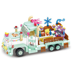 Building Blocks Car Model Mini Bricks Ice Cream Beverage Shark Party 624pcs