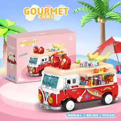 Building Blocks Car Model Mini Bricks Ice Cream Beverage Shark Party 624pcs