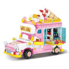 Building Blocks Car Model Mini Bricks Ice Cream Beverage Shark Party 624pcs