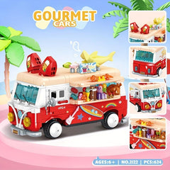 Building Blocks Car Model Mini Bricks Ice Cream Beverage Shark Party 624pcs