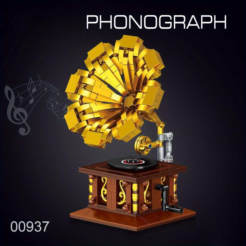 Classic Phonograph Sewing Radio Telephone Building Blocks