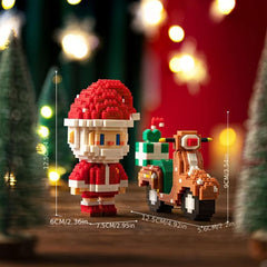 Building Blocks Santa Motorcycle Knight Gift Ornament