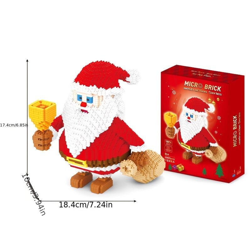 Building Blocks Santa Motorcycle Knight Gift Ornament