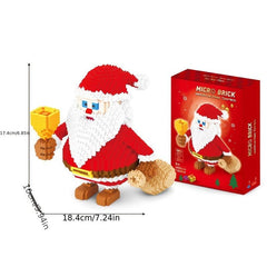 Building Blocks Santa Motorcycle Knight Gift Ornament