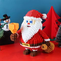 Building Blocks Santa Motorcycle Knight Gift Ornament