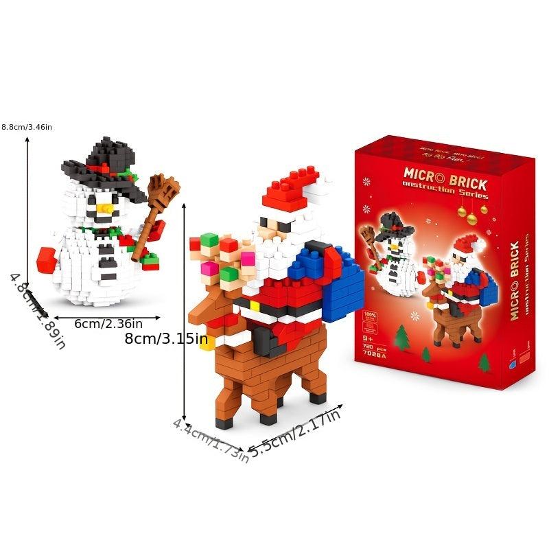 Building Blocks Santa Motorcycle Knight Gift Ornament