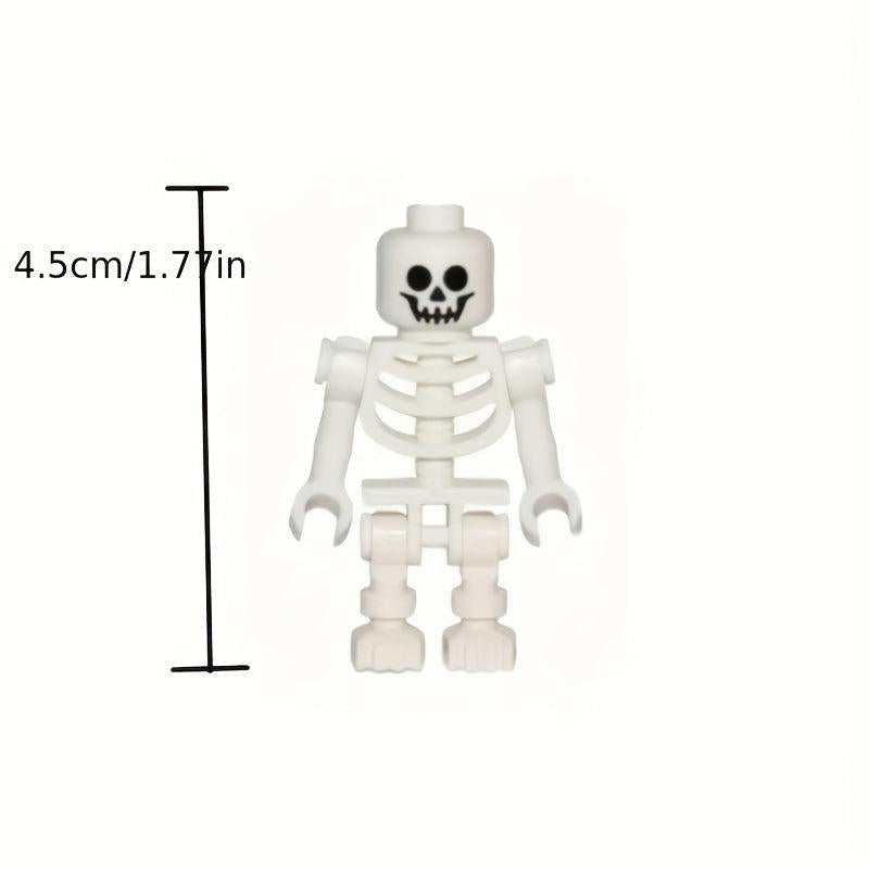 2pcs Skeleton Building Blocks Mini Blocks With Weapons Action Figures