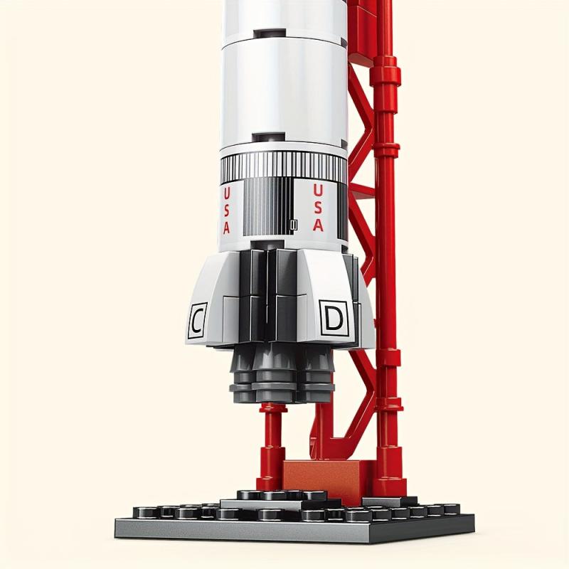 3pcs Space Rocket Model Building Blocks DIY Assembled Toys