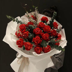 Red Rose Building Blocks Gift for Girlfriend