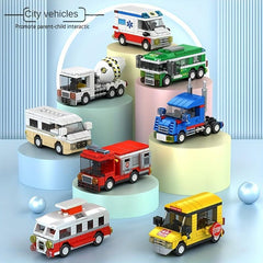 City Car Small Particle Building Blocks Kids' Educational Toys