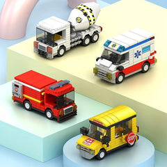 City Car Small Particle Building Blocks Kids' Educational Toys