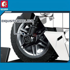 Motorcycle Building Blocks Car Model Building Blocks Gift Toys Holiday DIY