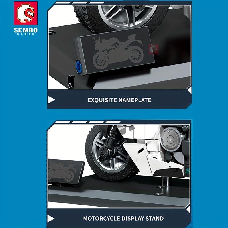 Motorcycle Building Blocks Car Model Building Blocks Gift Toys Holiday DIY