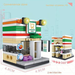 Mini Street View Building Blocks Toy Set for Girls
