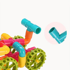 46pcs Pipe Building Blocks Assembly Water Pipe Puzzle Plastic Splicing Toys