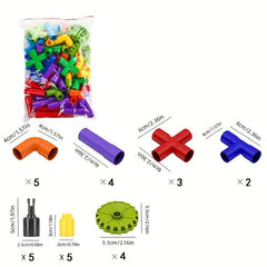 46pcs Pipe Building Blocks Assembly Water Pipe Puzzle Plastic Splicing Toys