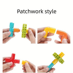 46pcs Pipe Building Blocks Assembly Water Pipe Puzzle Plastic Splicing Toys
