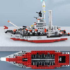 651pcs Aircraft Carrier Building Blocks Kids Toys