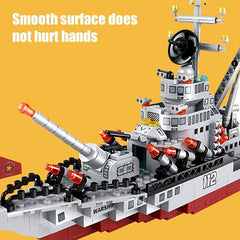 651pcs Aircraft Carrier Building Blocks Kids Toys