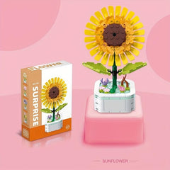 Creative Flower Building Blocks Kit Children's Toys Plants Building Set