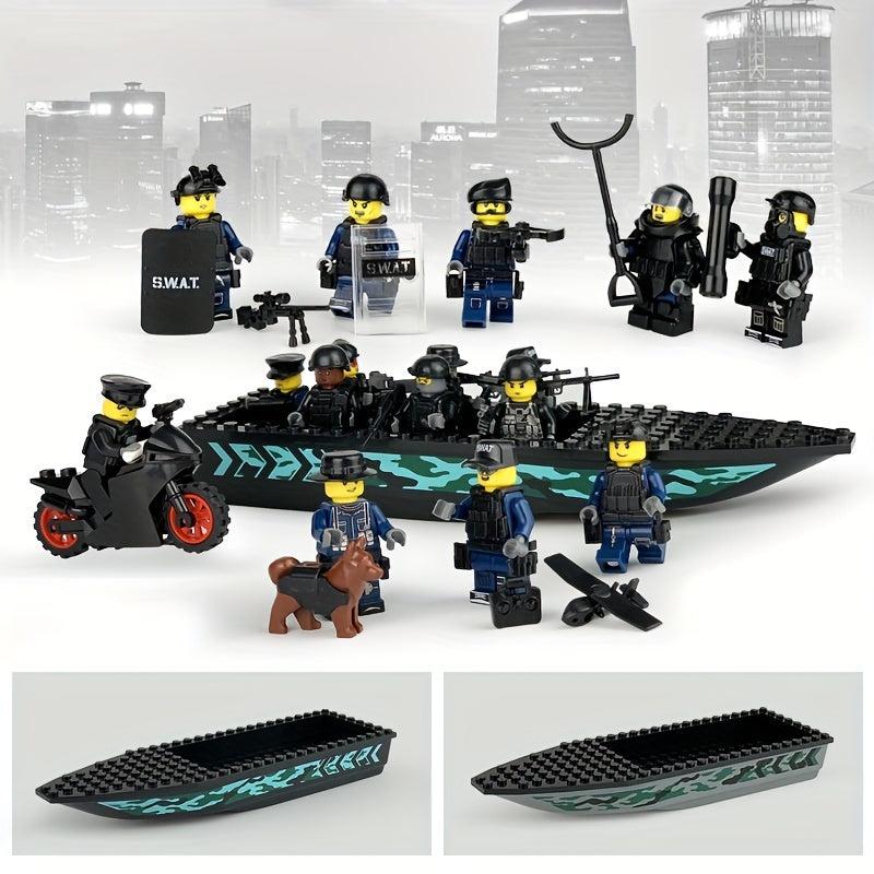 Speedboat Building Block Assembly Toy Set for Kids