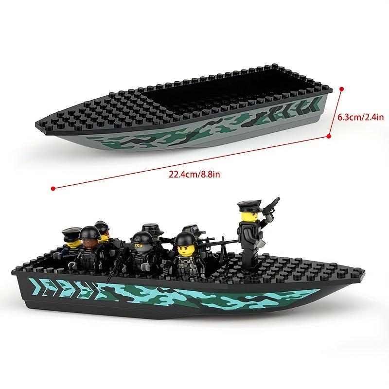 Speedboat Building Block Assembly Toy Set for Kids