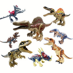DIY Jurassic Dinosaurs T Rex Triceratops Building Toy Blocks