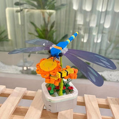 Immortal Flower Butterfly Dragonfly Building Blocks Toy Set