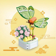 Immortal Flower Butterfly Dragonfly Building Blocks Toy Set