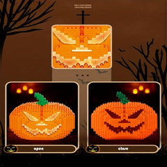 Halloween Pumpkin Lights Building Blocks Toys