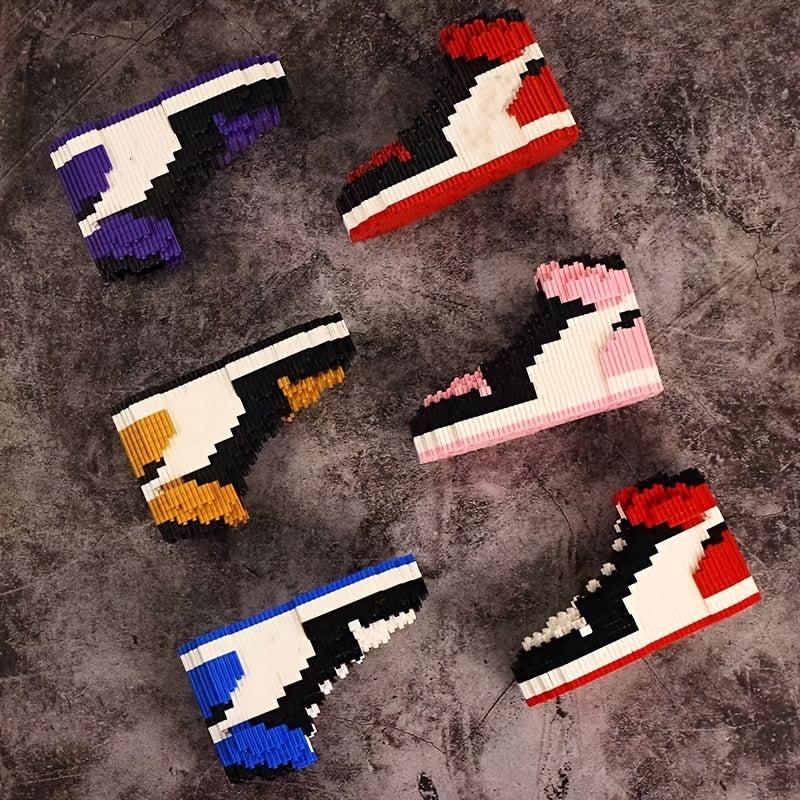 Building Block Basketball Shoes Model Toy Sneakers Set DIY Assembly Blocks