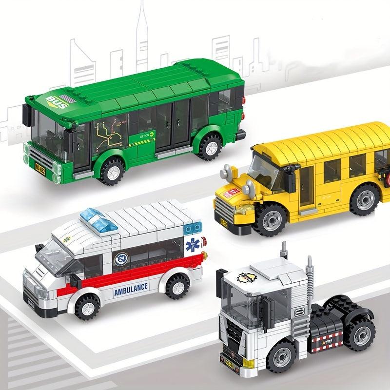 City Car Model Small Particles Building Blocks Children's Puzzle Assembly
