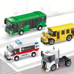 City Car Model Small Particles Building Blocks Children's Puzzle Assembly