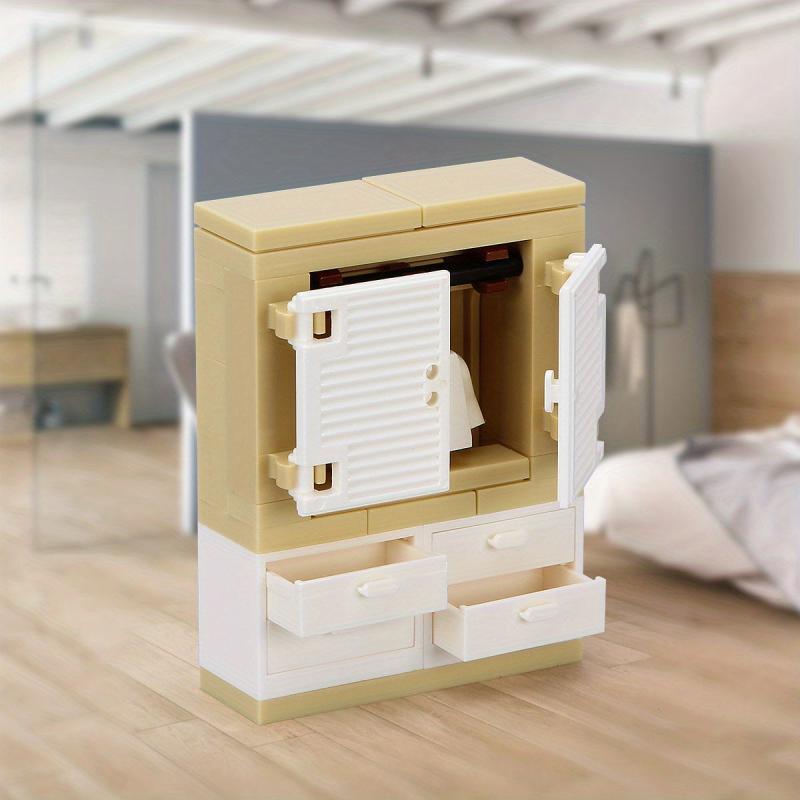 Mini Refrigerator Washing Machine & Wardrobe Building Blocks Toy Set