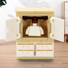 Mini Refrigerator Washing Machine & Wardrobe Building Blocks Toy Set