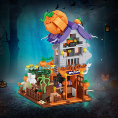 762pcs Halloween Pumpkin House Building Blocks