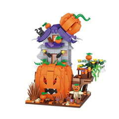 762pcs Halloween Pumpkin House Building Blocks